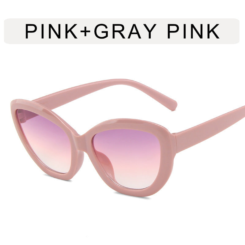 Wholesale PC Cat Eye Big Frame Sunglasses